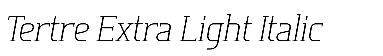 Tertre Extra Light Italic